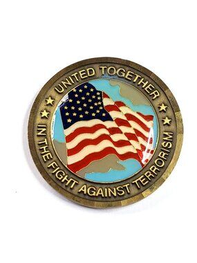 United Together Flight 93 Memorial Coin 9/11 USA Flag Pennsylvania Tribute
